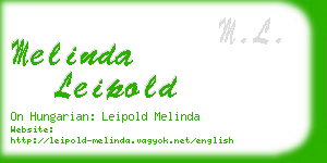 melinda leipold business card